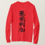 United states of America in hand-writing Kanji T-shirt