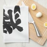 vanity in calligraphy Kanji Kitchen Towel
