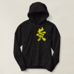 Yellow color in hand writing Kanji Hoodie