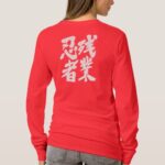 Kanji Zangyo Ninja Long sleeves T Shirt design back