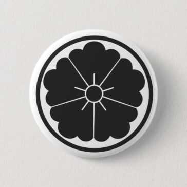 Karahana flower inside a circle Family crests button
