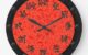 Old complex numbers of Kanji like Yoroi Large Clock RED SUN
