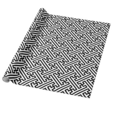 Sayagata bold japan traditional pattern black line wrapping paper