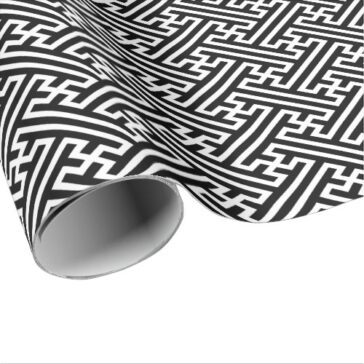 Sayagata bold japan traditional pattern white line wrapping paper
