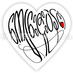 ကျေးဇူးတင်ပါတယ် ချစ်ခြင်းမေတ္တာသည် နှလုံးသားပုံသဏ္ဍာန် လက်ရေးလှရေးပါ။