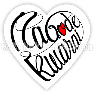 na gode ƙwarai da soyayya kamar yadda zuciya siffata kiraigraphy