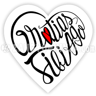 Gratias tibi ago et amorem ut calligraphia cordis forma