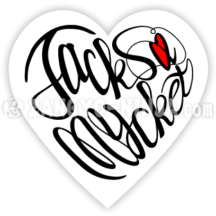 Tack så mycket och kärlek som hjärtformad kalligrafi