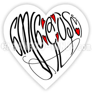 ကျေးဇူးတင်ပါတယ် ငါးဦးနှင့် ချစ်ခြင်းမေတ္တာ နှလုံးသားပုံသဏ္ဍာန် စာစီစာရိုက်။