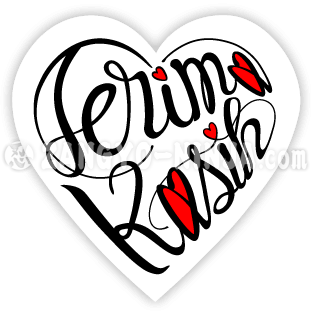 Terima kasih dan empat cinta sebagai kaligrafi berbentuk hati