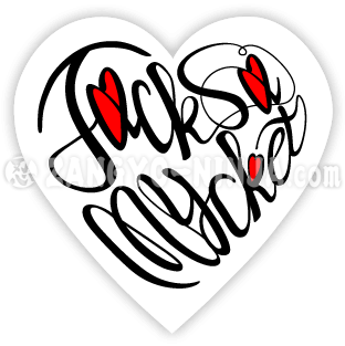 Tack så mycket och tre kärlekar som hjärtformad typografi