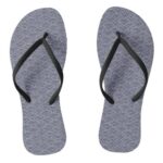 White wave pattern traditional japanese desgin flip flops 波模様ビーサン