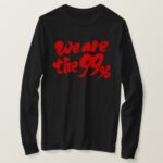We are the 99% as hand-writing red letters t-shirt
